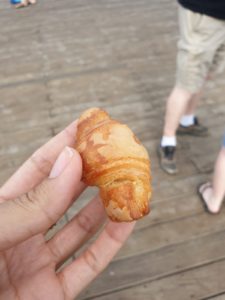The small croissant full of butter and folded nicely - Tel-Avivim