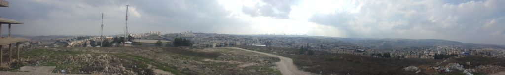 Looking south - over Jerusalem - Looking West - King Hussein Palace