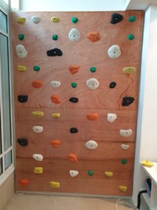 And the wall is ready! and we all tired at the moment to climb on it - climbing wall