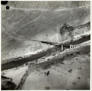An Ariel photo of the bridge on 1934 (Source: Royal Air Force - The National Archives)