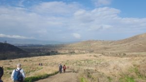 Looking east to the Jordan valley