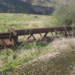 I assume it is part of the demo middle truss, different from the other two which is mainly plates and L angle profiles. Make sense as it was rebuilt by the Canadian Bridge company.