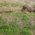 The bed steel of the middle trestle