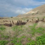 The bed steel of the middle trestle