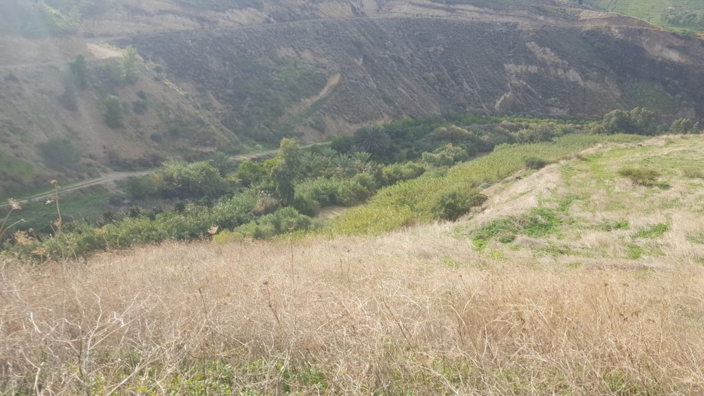 The Yarmouk river down below, we later on visit the deviation dam down the stream - Israel-Jordan water share