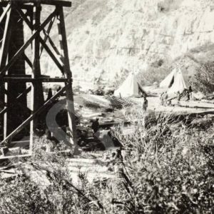 Camp Below Bridge at Yarmouk Gorge, 1918 (Source: archiveandlibrary.rcsed.ac.uk)