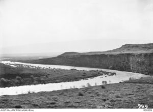 A view of the Yarmuk River on 02.1919  much wider and deeper then it is it today