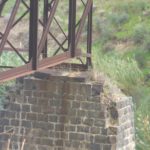 The Eastern support of the Westren trestle, Here it seems the trestle stands directly on the stone column