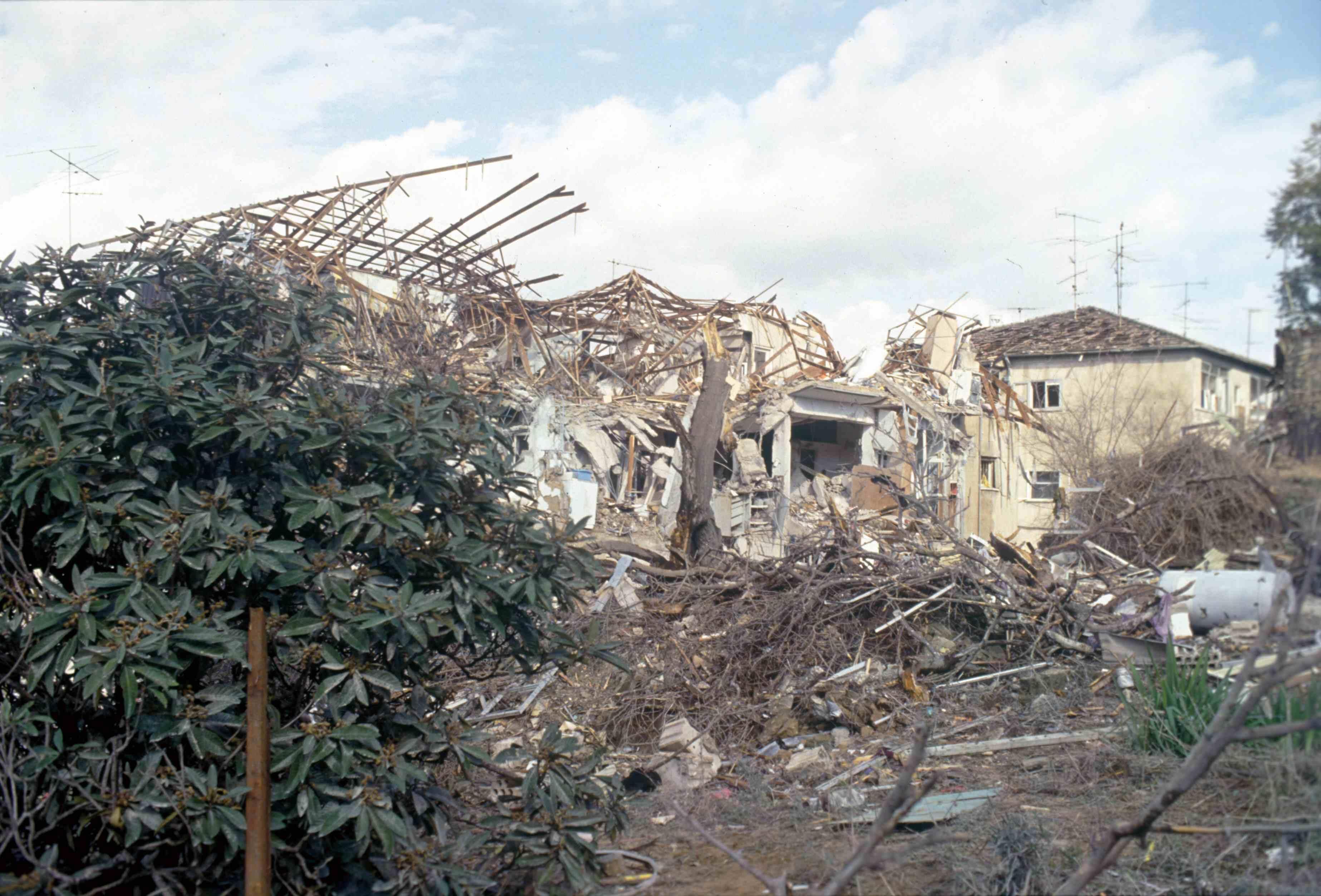 uildings in Israel hit by Scud missiles during the Gulf war in Tel-Aviv and Ramat Gan  (Source: Wikipedia and IDF Archive) - Gulf War