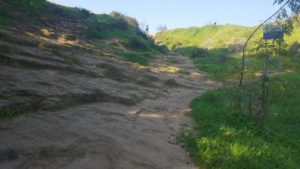 The Eastern climb showing the Kurkar ridge below - Napoleon's Hill