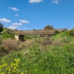 The Bailey bridge that was left on the site