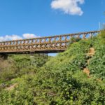 The Bailey bridge that was left on the site