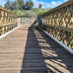 On the bridge looking West (open) and East (cloesd with concrete blocks) - Bnot Ya'akov