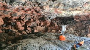 Having some coffee on the bottom of the waterfall   - Upper Zavitan stream