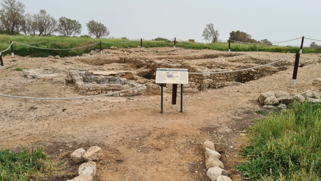 A crusader structure on top of a Byzantine structure