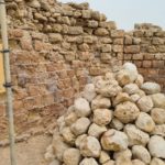 The Burnt room and the stone catapults thrown over by the Mamluk forces. There some 1,500 stones, the highest concentration found! - Apollonia
