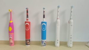 The family toothbrushs