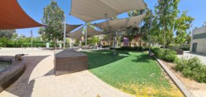The outside part (some was still closed because of coronavirus)