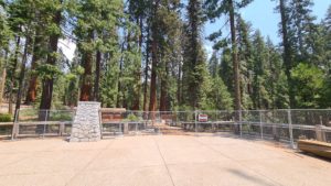 The closed trail up, the road is opened