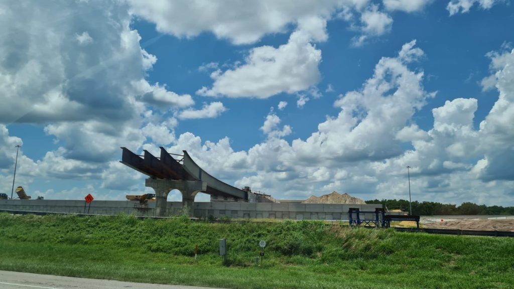 Steel road bridges. Most the bridges here, and almost all those in Israel are made of concrete. This is why looking on the construction of those is new for me. - American construction