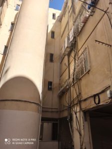 The cracks on the back facade - Dangerous building