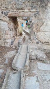 The aqueduct from the spring to the fountains' pool