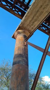 One of the bridge concrete columns - Ofakim railway bridge