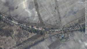 The Russian convoy (source: Maxar technologies) - War in Ukraine