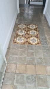 The original tiles in the corridor