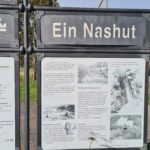 The sign on Ein-Nashut in English in Hebrew.