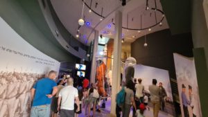 First hall about Ilan Ramon - with Columbia Space Shuttle model, an IAF pilot suit and a space suit. - Maktesh Ramon visitor center