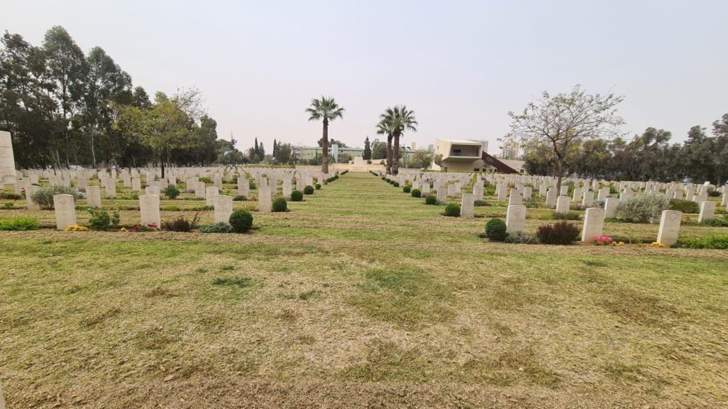 We parked our car on the British Beer Sheva War cemetery