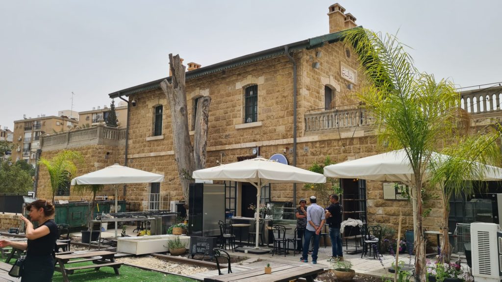 The terminal - built on 1915 as the station connected to Hejaz railway system. Stone plate with the name Beer Sheba in Arabic are embedded on each side of the building. From 1948 till 1967 the building hosted unit 8200. Today the building hosts a chef restaurant and art gallery. - Beer Sheva old train station