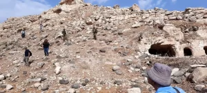 The caves on the hill above the border triangle