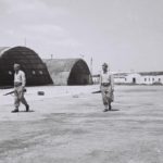 "Hagana" members guarding the former British RAF Sirkin Airport. Those buildings are probably HAS. (Source: Wikipedia.com)