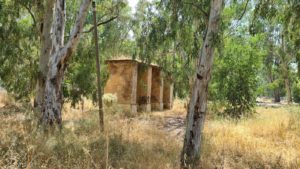 The base of the British water tanks, building for presevation in Sirkin base