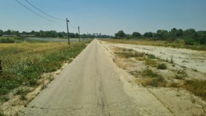 One of the Sirkin airport runways used now as road.