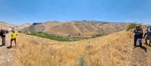 The Yarmouk valley, the border triangale on the left. The next pics are shown from left (East) to right (West):