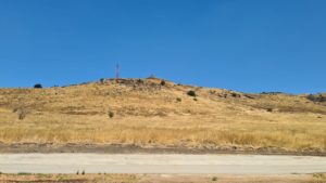 The Israeli IDF post on top of us to the north