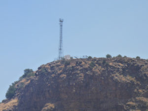 Jordanian antenna to the East and over the Bastalt cliff