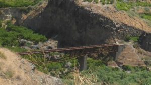 Jiser Shak El Bard bridge on closer look Israel-Jordan border