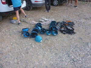 Rappelling equipment and the guide from Radius tours - Black Canyon