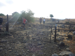 Cow fence and men croosing (it remainds me the crossing at Wales) - Black Canyon