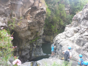 The first waterfall and the pools underneath - Black Canyon