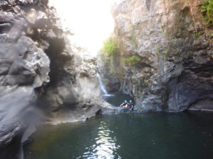 The pools of the first waterfall from the other end - Black Canyon
