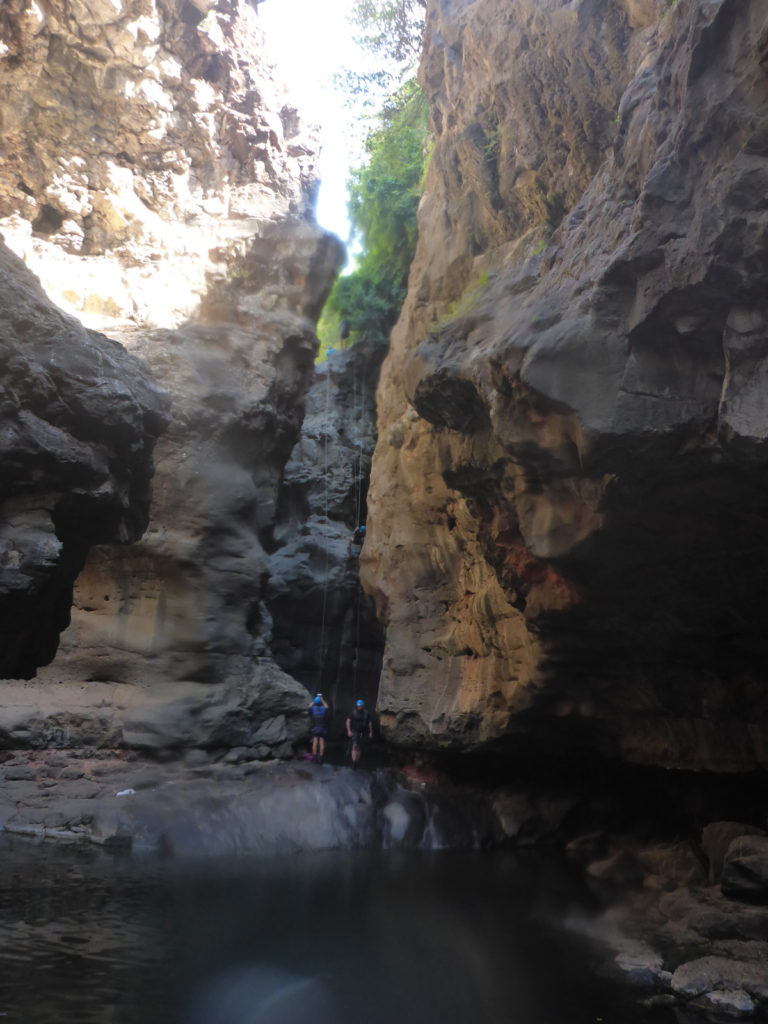 Looking on the second waterfall from the end of the pools