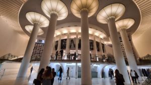 The building tall concete columns 