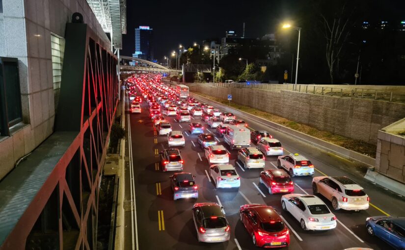 Closing Ayalon Highway during the protest