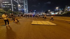 Setting road blocks (the Makhtazit went through them easily)
