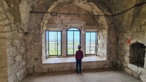 The room on the second floor looking to the west over the Via Maris (Way of sea) (where also Sirkin airport is)